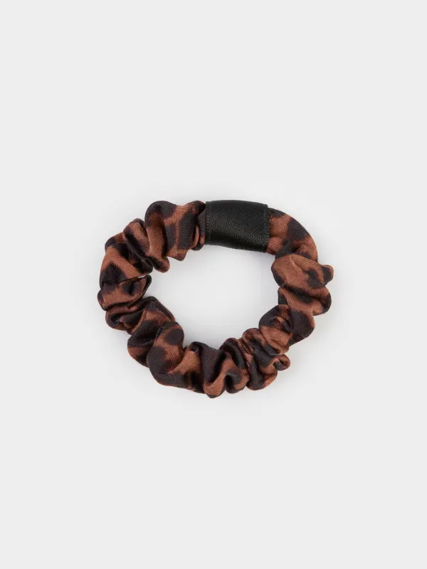 Резинка для волос, 7 см, полиэстер, коричневая, Silk, image-0