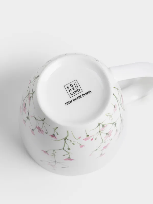 Кружка, 320 мл, фарфор N, белая, Полевые цветы, Meadow, image-4