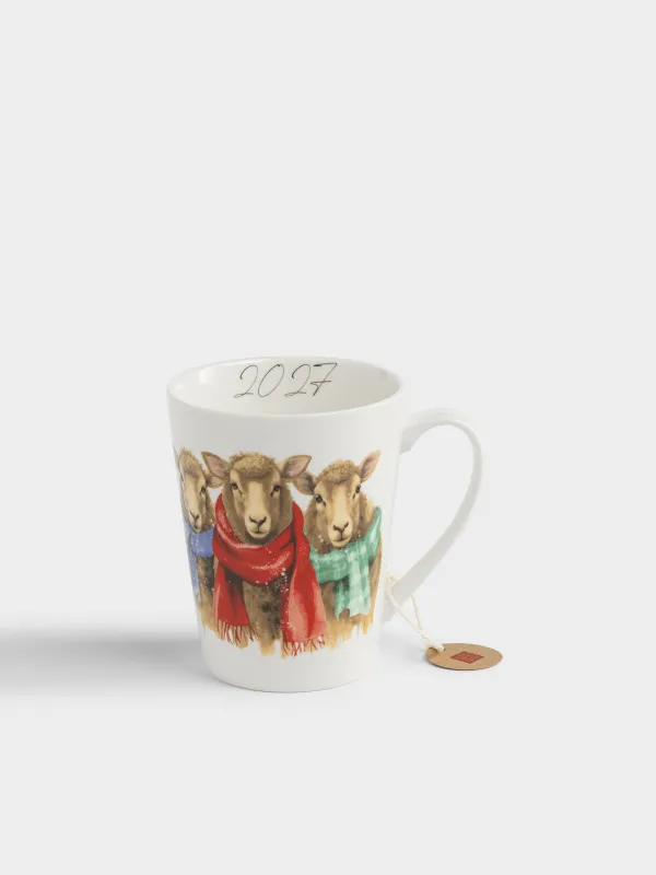 Кружка, 420 мл, Овечки в шарфах, Sheep trio, image-4