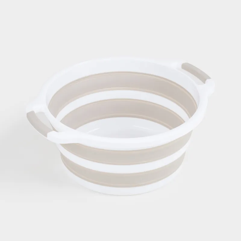 Таз складной, 22 л, пластик/резина, серо-бежевый, Foldaway, image-1