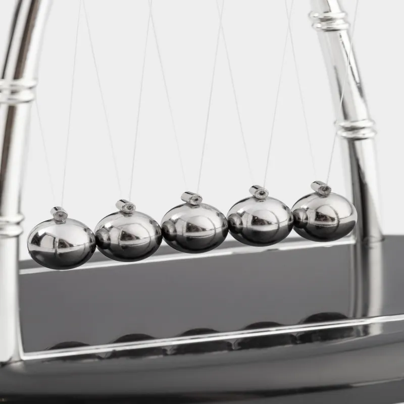 Маятник-антистресс, 18х15 см, пластик/сталь, черный, Колыбель Ньютона, Collection, image-3