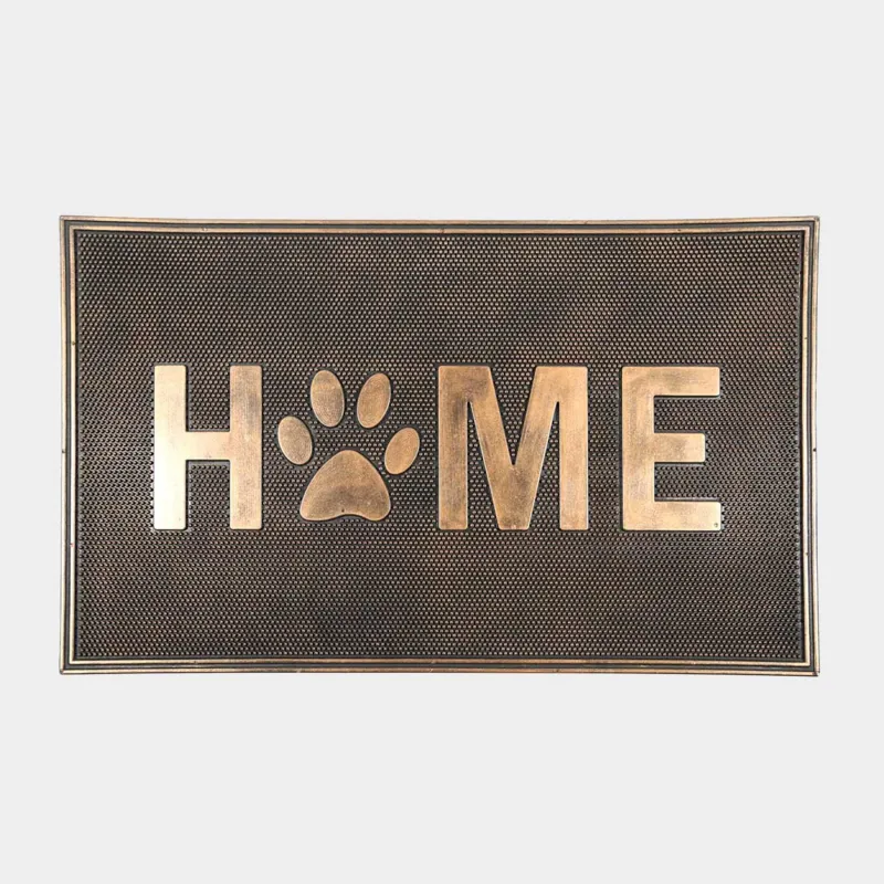 Коврик придверный, 45х75 см, резина, бронзово-черный, Home, Home deco