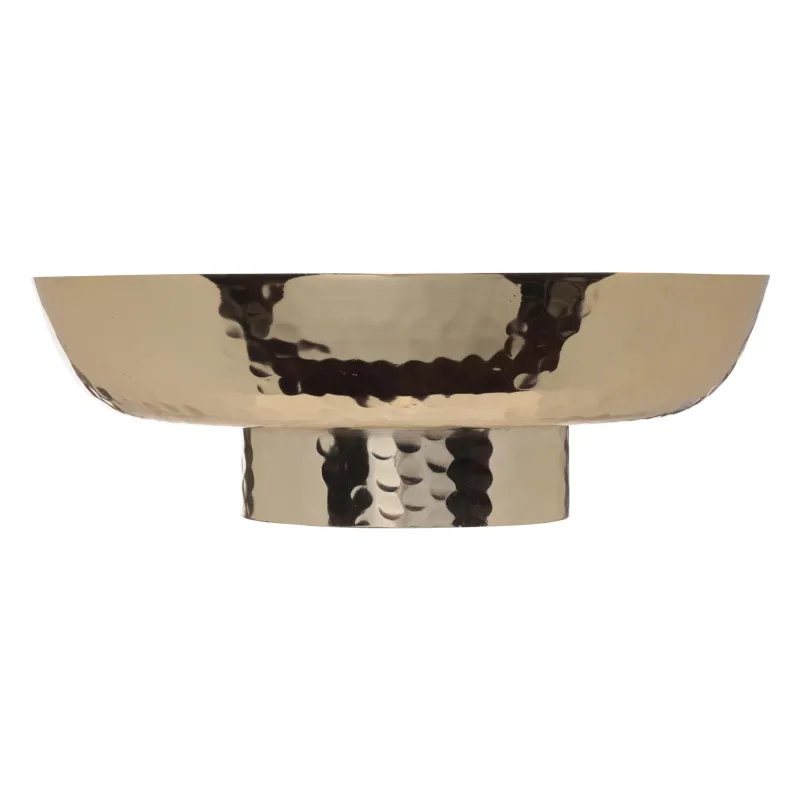 Ваза для фруктов, 30х9 см, на ножке, металл, золотистая, Чаша, Fantastic R, image-1