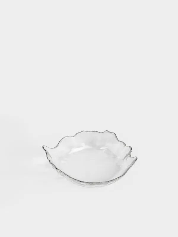 Салатник, 19х15 см, с серебристым кантом, Nautilus silver, image-1