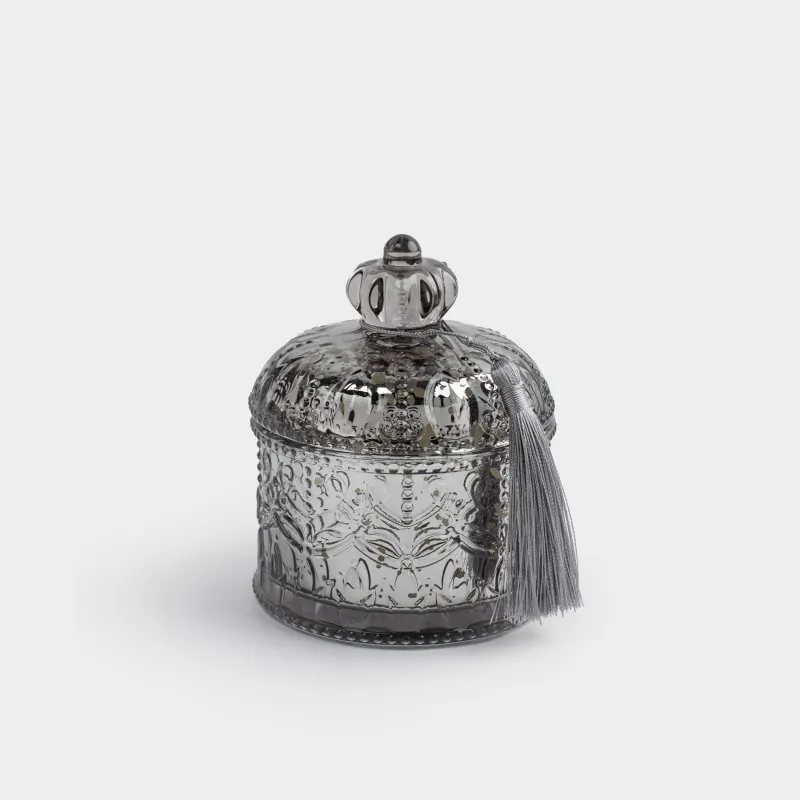 Свеча ароматическая, 10х11 см, в подсвечнике, Rural Baroque, Silver style