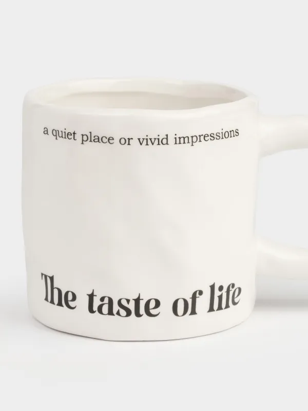 Кружка, 500 мл, The taste of life, Crumple font, image-1