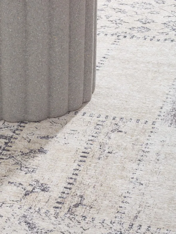 Ковер, 150х210 см, шенилл/хлопок, бежево-коричневый, принт Пэчворк, Cave, image-6