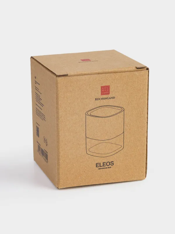 Шкатулка для ванной, 8х7 см, пластик/акрил, молочная, Eleos, image-3