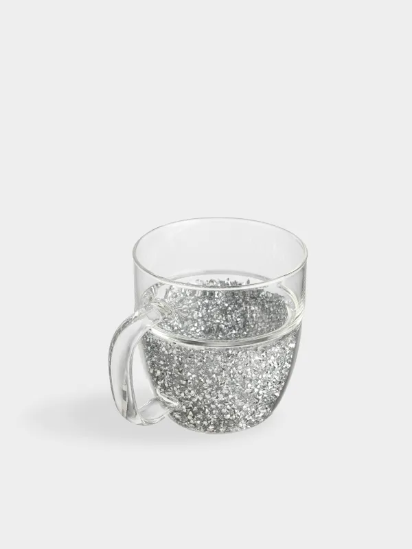 Кружка, 300 мл, с серебристыми кристаллами, Favor crystal, image-1