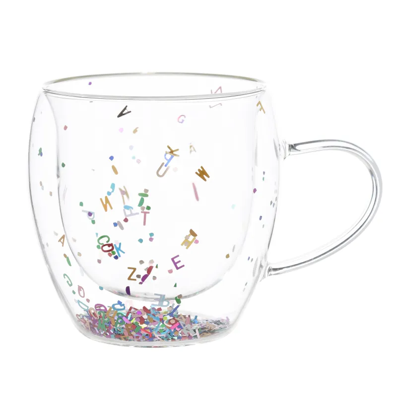 Кружка, 250 мл, стекло Б, Буквы, Air-sparkly, image-0