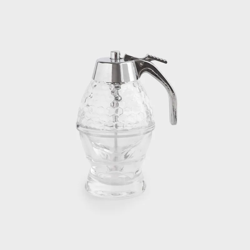 Диспенсер для меда, 180 мл, стекло Р/пластик, Соты, Honey