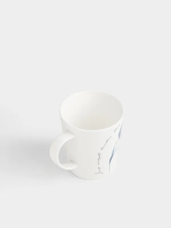 Кружка, 370 мл, фарфор F, белая, Цветок и лимоны, Sicily, image-1