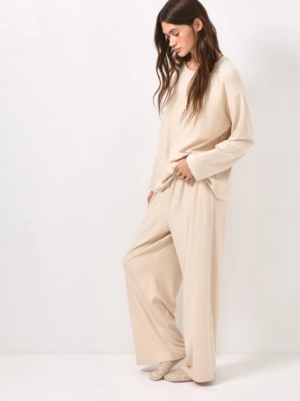 Брюки домашние, песочные, Camaria, image-2