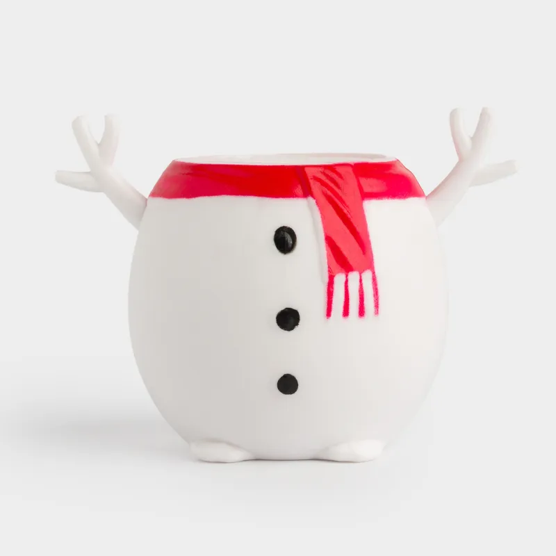 Игрушка-антистресс, 10 см, полиуретан, белая, Снеговик с шарфом, Antistress, image-2