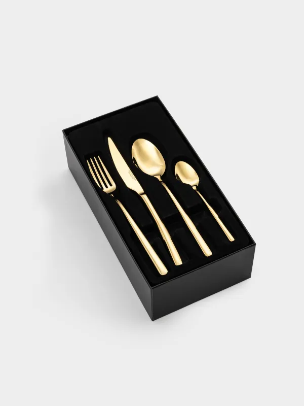 Столовые приборы, 6 перс, 24 пр, сталь, золотистые, Toscana gold, image-4