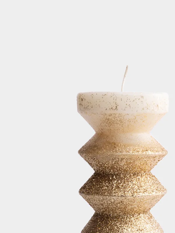 Свеча, 7x13 см, с блестками, Sparkly candle, image-1