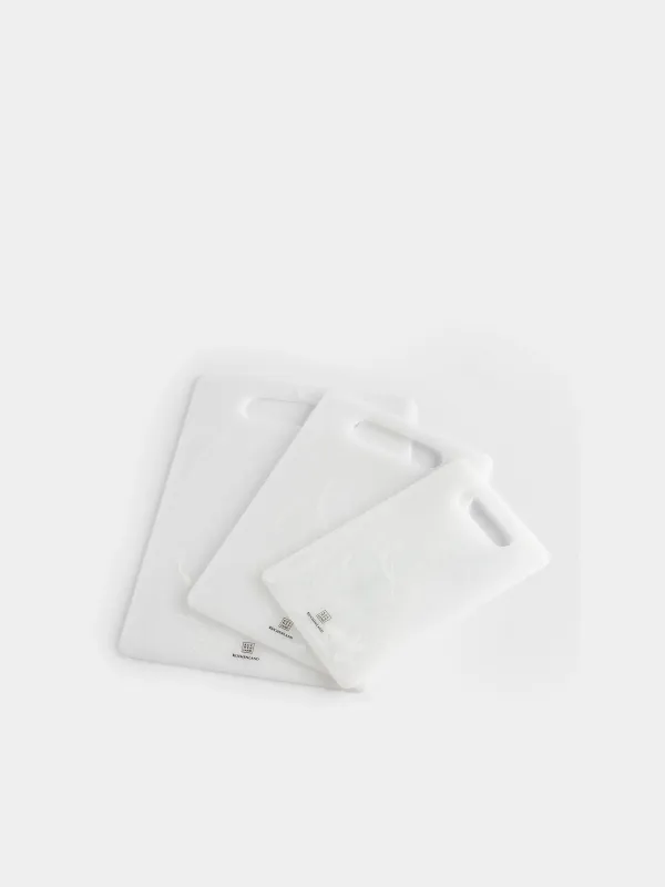 Набор досок разделочных, 25/30/35 см, 3 шт, пластик, прямоугольный, белый, Maniera, image-6