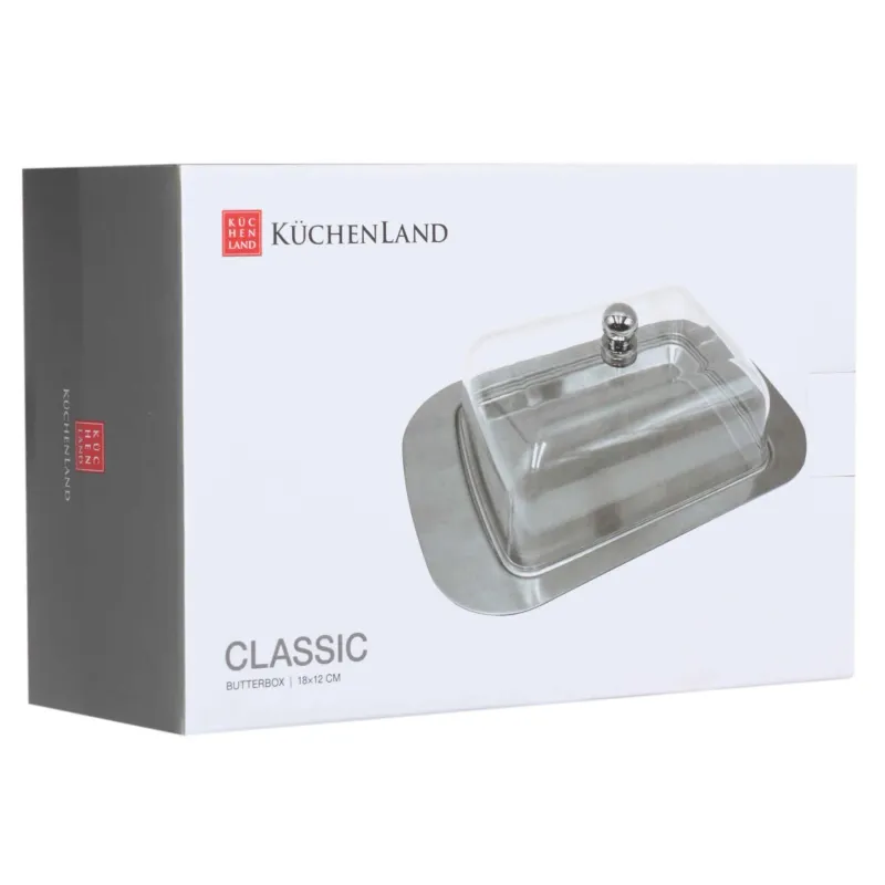 Масленка, 19 см, сталь/пластик, прямоугольная, Classic, image-4