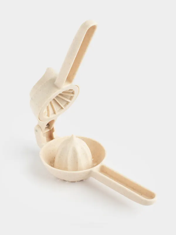 Соковыжималка для цитрусовых, 22х10 см, с ручкой, пластик, бежевая, в крапинку, Soft speckled, image-0