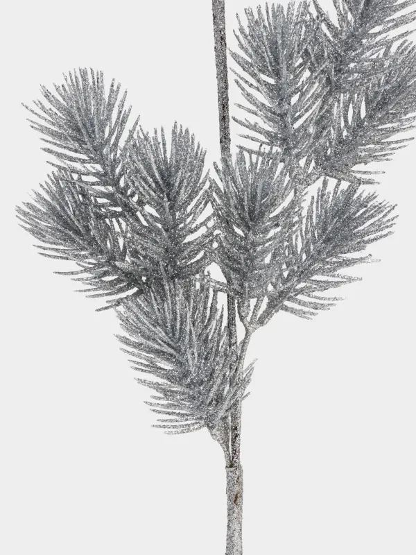 Ветка декоративная, 70 см, пластик, Серебристая хвоя, Conifer grey, image-2