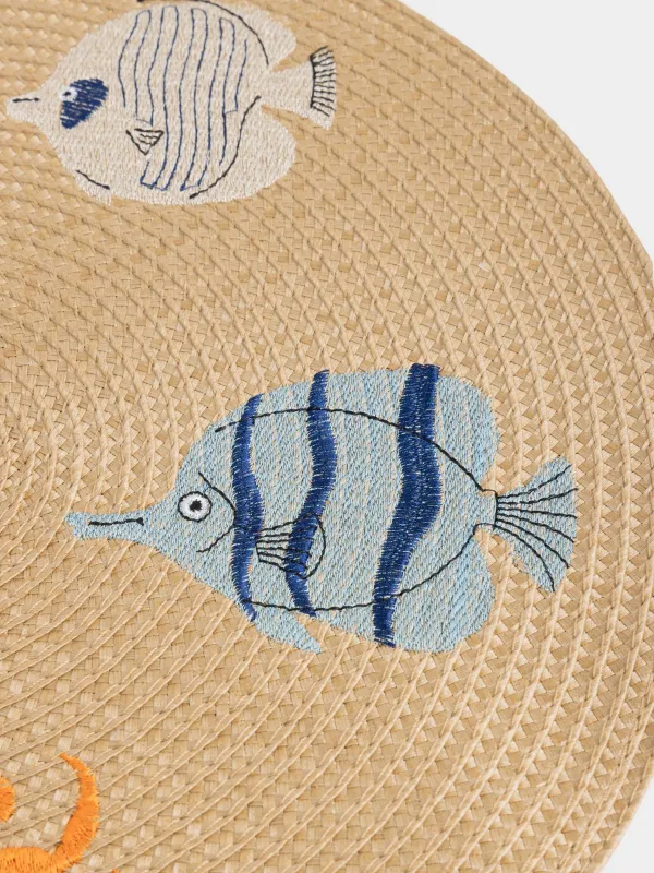 Салфетка под приборы, 38 см, Морские обитатели, Circle embroidery, image-3