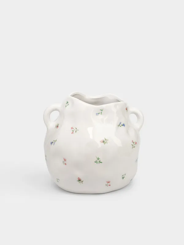 Ваза для цветов, 19 см, с ручками, Нежные цветы, El flora, image-3