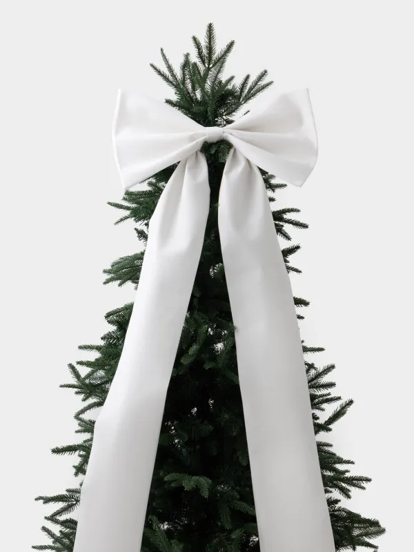 Украшение декоративное, 45x270 см, на клипсе, полиэстер, молочное, Бант, Bow velvet, image-3