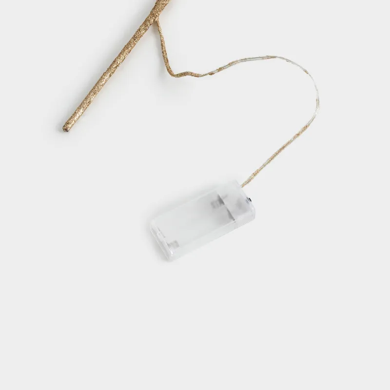 Ветка декоративная, 59 см, с подсветкой, пластик, шампань, Хвоя, Sparkle decor, image-3