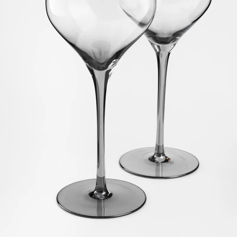 Бокал для белого вина, 460 мл, 2 шт, кристальное стекло, серый, Charm L Color, image-4