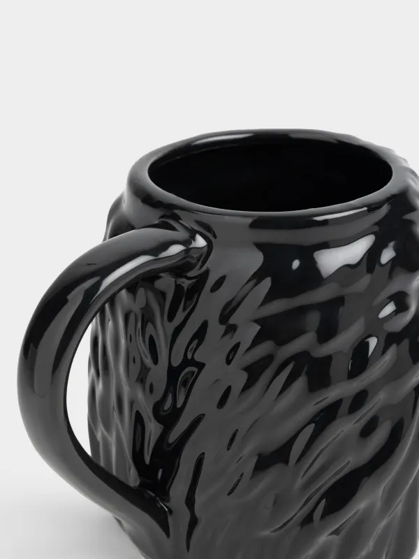 Кружка, 580 мл, фарфор P, черно-золотистая, Орел, Eagle, image-3