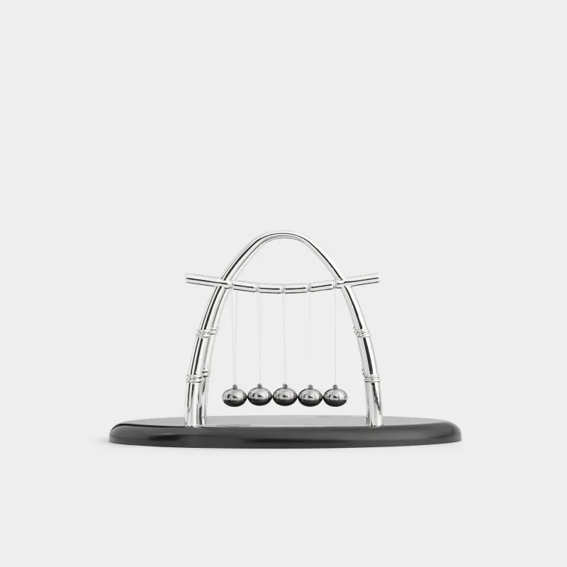 Маятник-антистресс, 18х15 см, пластик/сталь, черный, Колыбель Ньютона, Collection, image-0