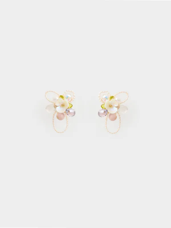 Серьги-пусеты, Pearl color, image-0