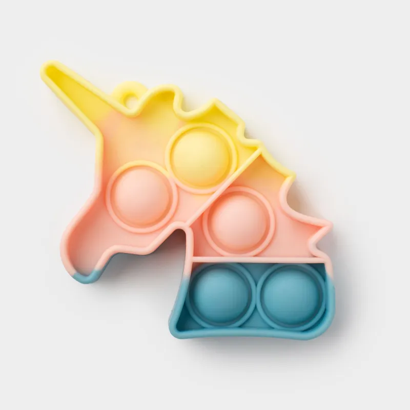 Игрушка-антистресс Pop-it, 10х6 см, силикон, цветная, Единорог, Pop-it, image-0