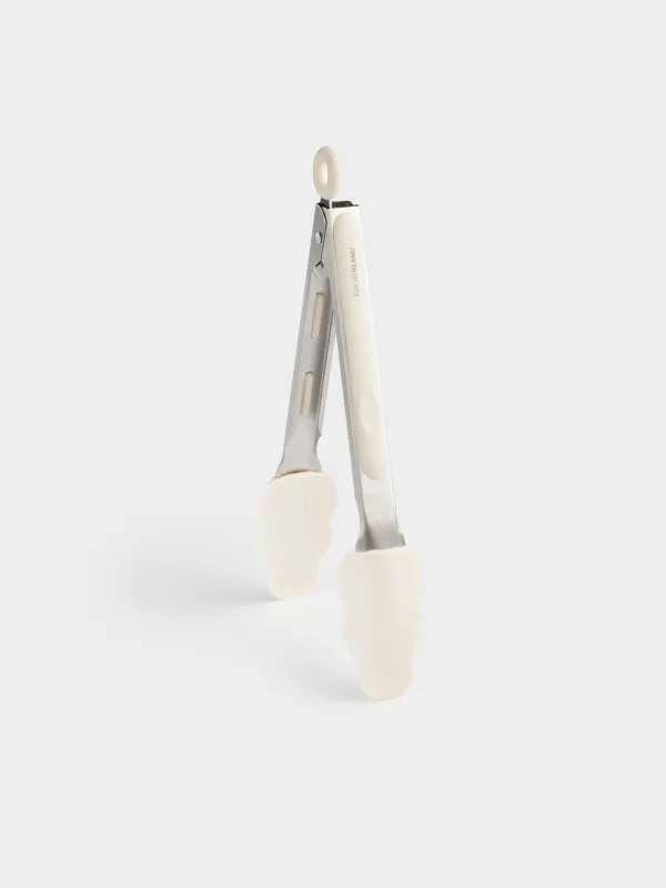 Щипцы кухонные, 27 см, силикон/сталь, молочные, Assist, image-0