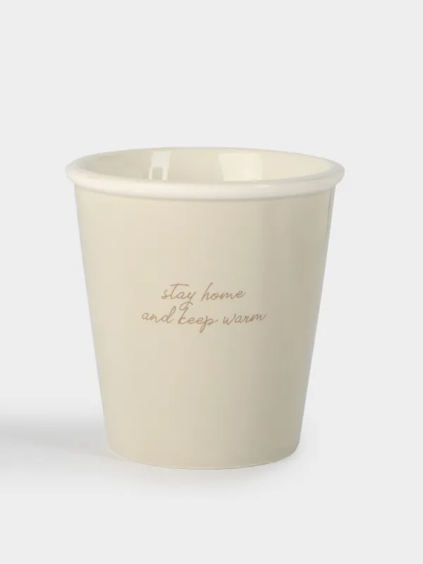 Стакан, 9 см, 320 мл, фарфор P, бежевый, Magic moments, image-0