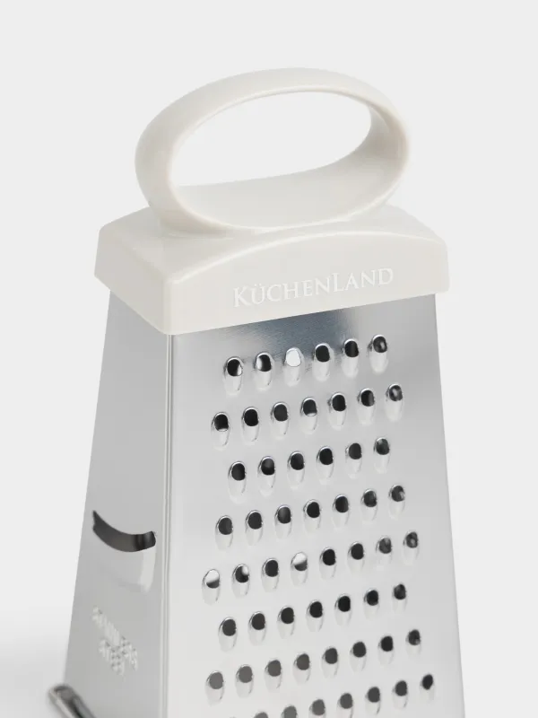 Терка, 13 см, четырехгранная, сталь/пластик, молочная, Soft kitchen, image-1