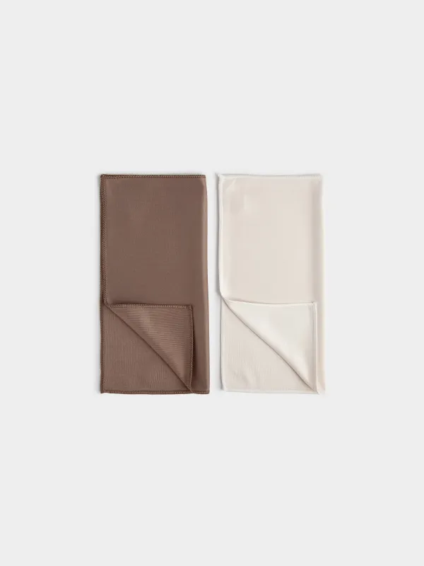 Тряпка для стекла/пластика/зеркал, 32х32 см, 2 шт, Beige clean, image-1