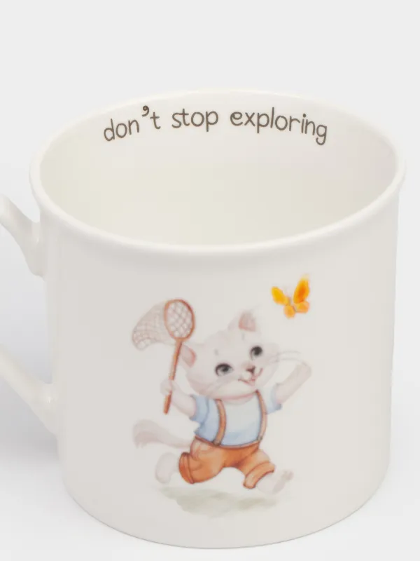 Кружка, 250 мл, Кот и бабочка, Ideas life, image-2