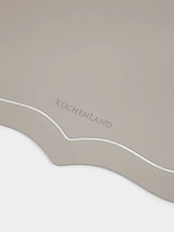 Салфетка под приборы, 38x38 см, ПВХ, фигурная, бежевая, Винтаж, Rock vintage, image-2