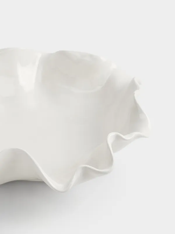 Ваза для фруктов, молочная, Crumple, image-3