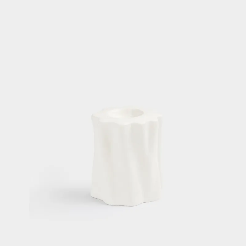 Подсвечник, молочный, Crumple