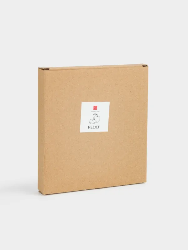 Блюдо, 19х17 см, керамика, молочное, в крапинку, Яблоко, Relief, image-5