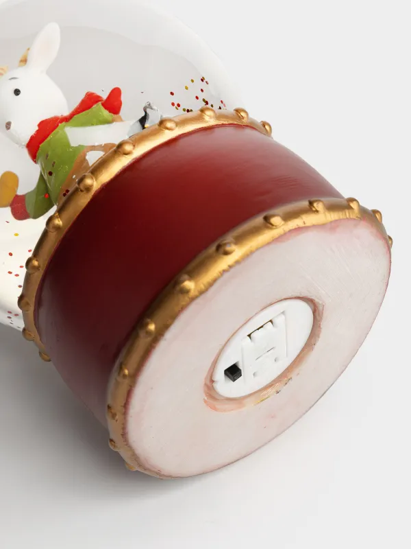 Снежный шар, 13 см, Барашек на коньках, Christmas style, image-3