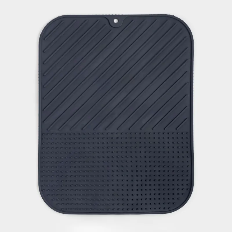 Коврик для сушки посуды, 36х28 см, резина, серый, Keeping, image-0