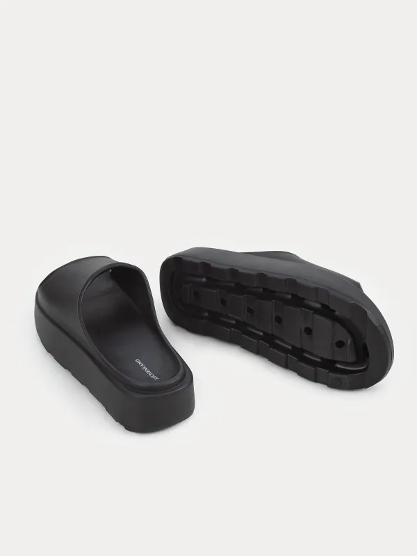 Тапочки женские, ЭВА, черные, Hinell, image-6