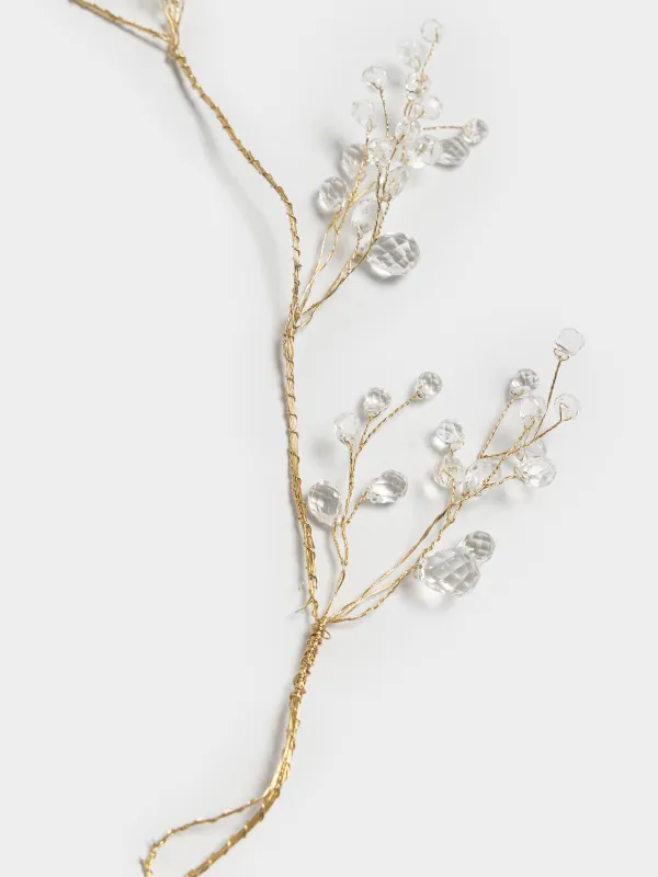 Ветка-гирлянда декоративная, 1,2 м, Кристаллы, Crystal decor, image-2