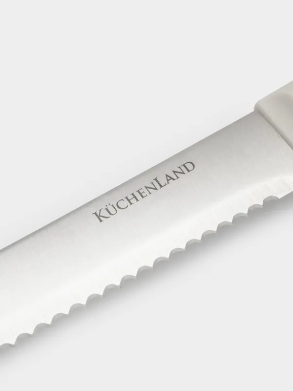 Набор ножей, 5 пр, в подставке, сталь/пластик, серый, Daily, image-4