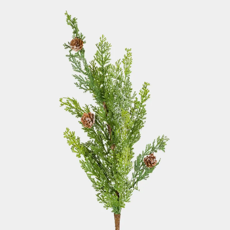 Ветка декоративная, 77 см, полиэтилен, Ветка с шишками, Conifer decor, image-1