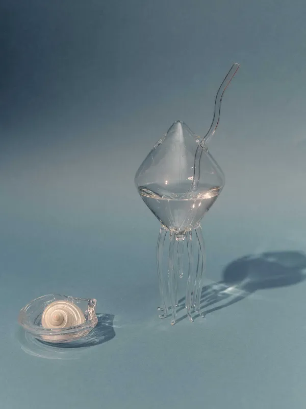 Бокал, с трубочкой, Кальмар, Deep sea decor, image-5