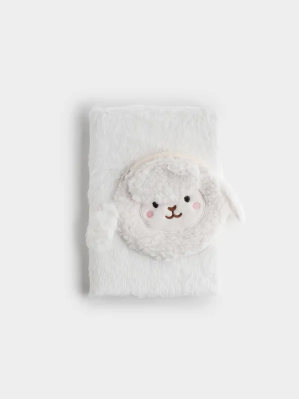 Блокнот для записей, 14х21 см, 80 листов, с кошельком, Овечка, Stationery lamb, image-0
